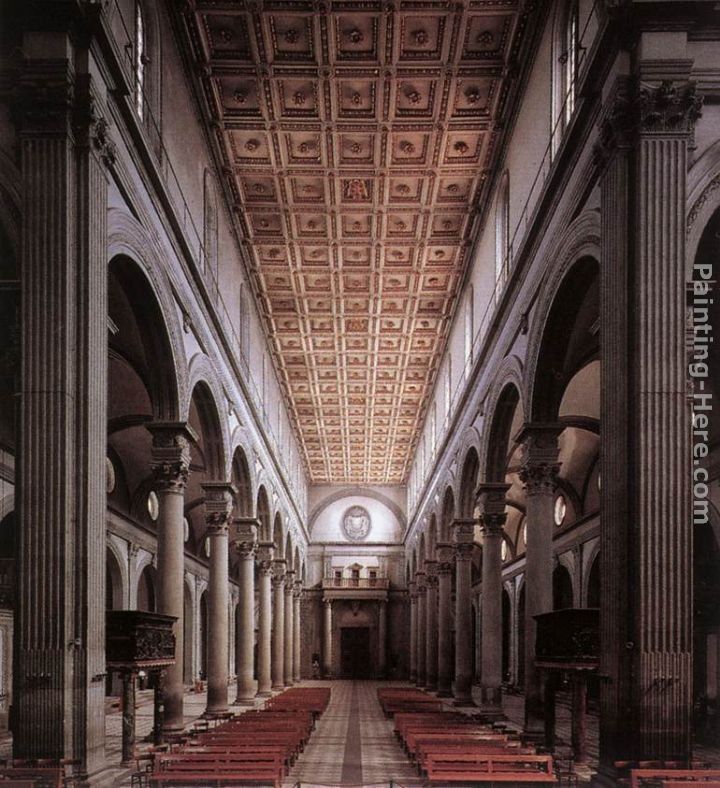 Filippo Brunelleschi The nave of the church